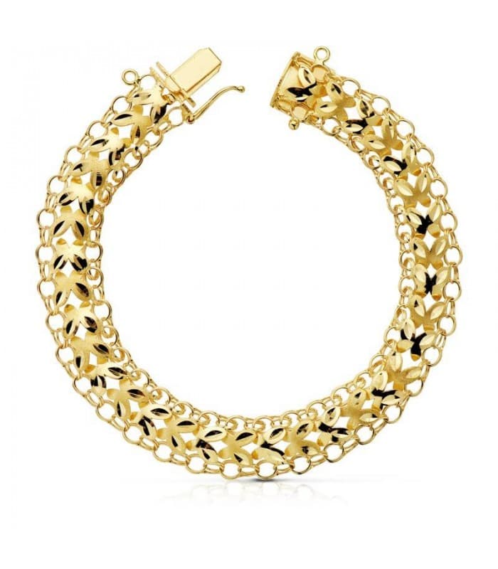 Pulsera  Princesa  Yurena 20.5 cm oro 18 ktes