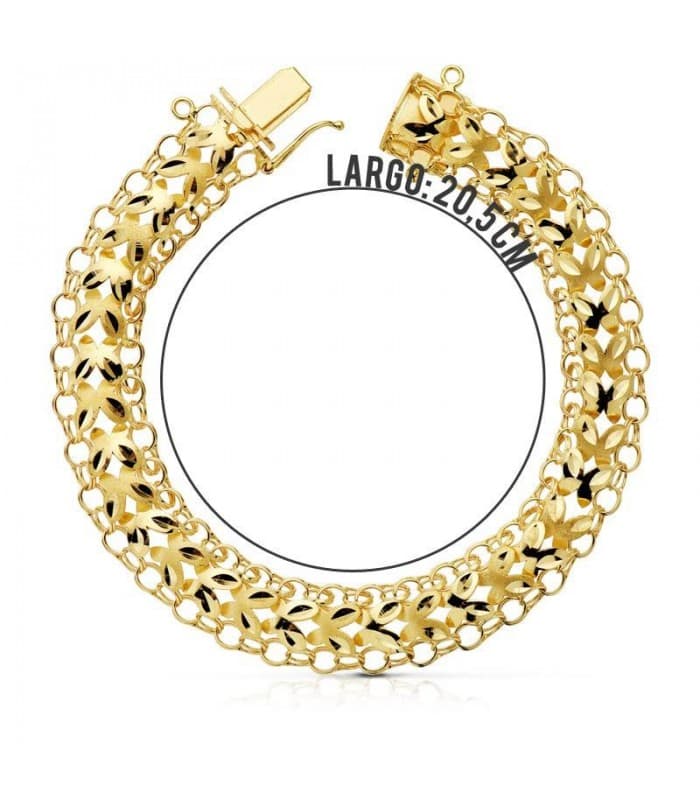 Pulsera  Princesa  Yurena 20.5 cm oro 18 ktes