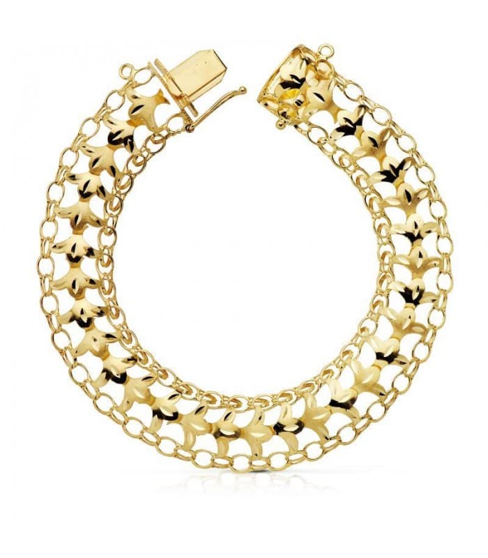 Pulsera Yurena 21 cm oro 18 ktes
