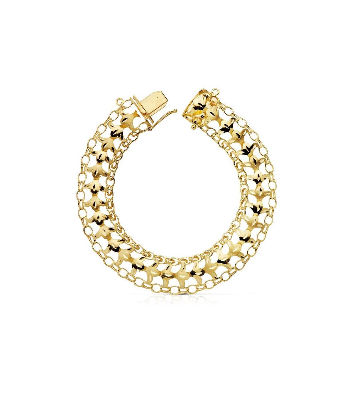 Pulsera Yurena 21 cm oro 18 ktes