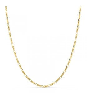 Collana a Catena maglia 3+1 2 mm 9 Kt 45cm, catenina modello cartier o figaro