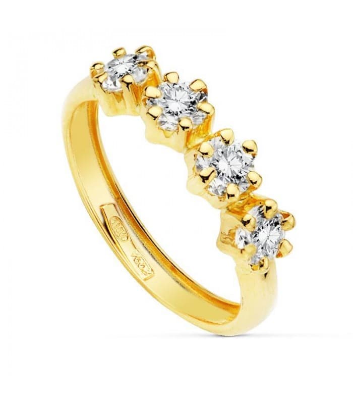 Sortija oro amarillo Jimena 18 Ktes