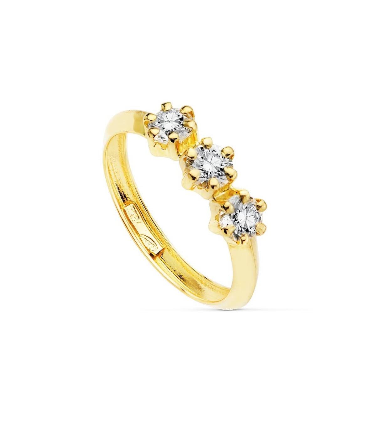 Sortija oro amarillo Jimena 18 Ktes