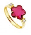 Bague or Adelaide rose 18 Carats