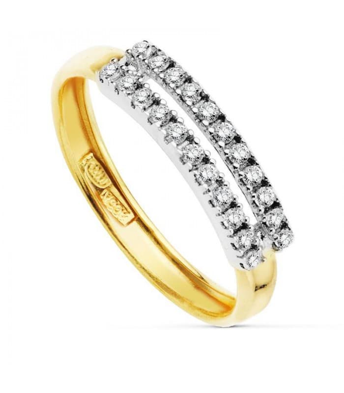 Bague or bicolore Renata 18 Carats