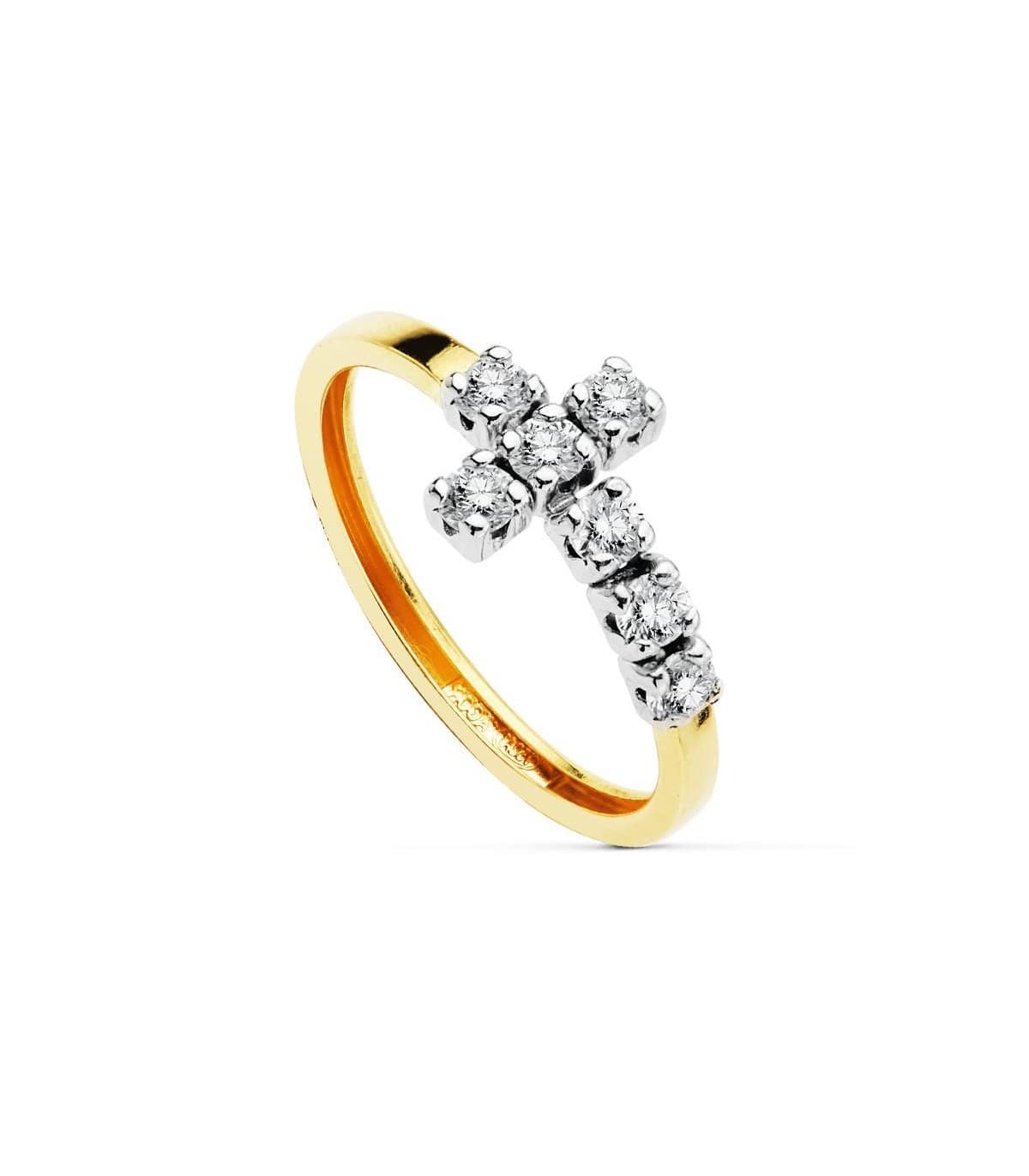 Sortija oro bicolor Scarlett 18 Ktes