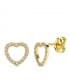 Herz-Ohrstecker mit Zirkonia | Damen Ohrringe 750 Gold 20730-1 Herz, online kaufen