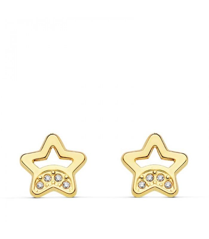Boucles d'oreilles or Ariadne étoile 18 Carats