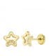Pendientes oro Ariadna estrella 18 Ktes