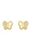 Pendientes oro Ariadna mariposa 18 Ktes