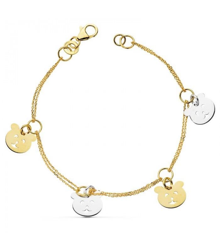 Pulsera Oro bicolor 18k Teddy