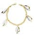 Pulsera oro bicolor 18k Hojas