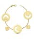 Pulsera oro amarillo 18k con corazones