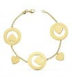 Bracciale oro giallo 18kt Cuore con aureola