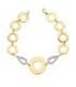 Pulsera oro bicolor 18k círculos