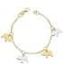 Pulsera oro bicolor 18k Colgantes Elefantes