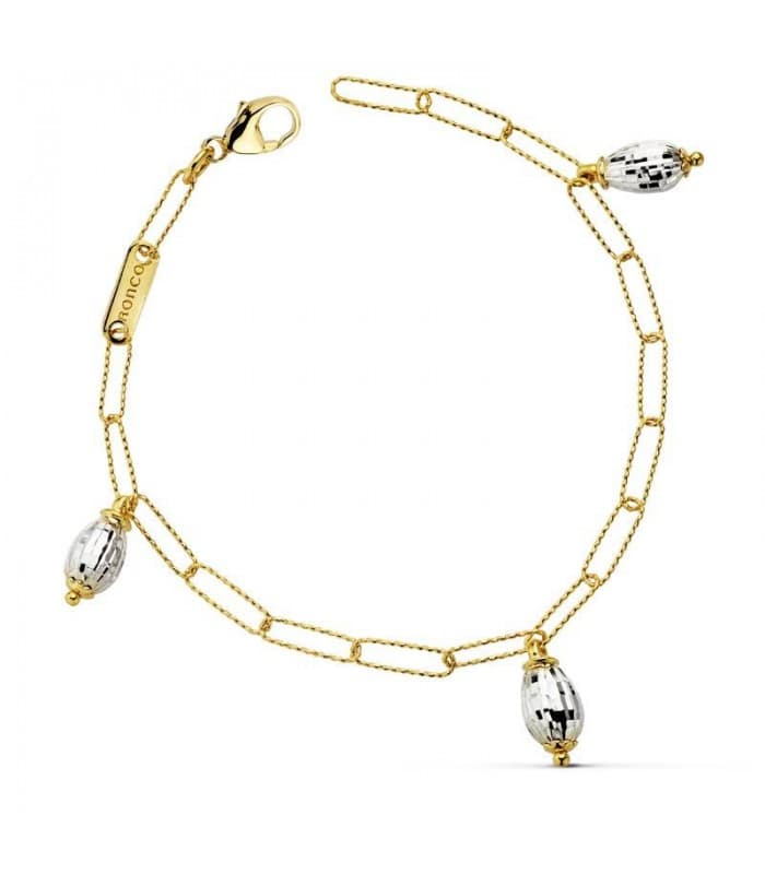 Pulsera oro bicolor 18k Eslabones