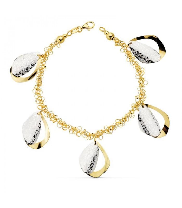 Pulsera de mujer fetiches hojas
