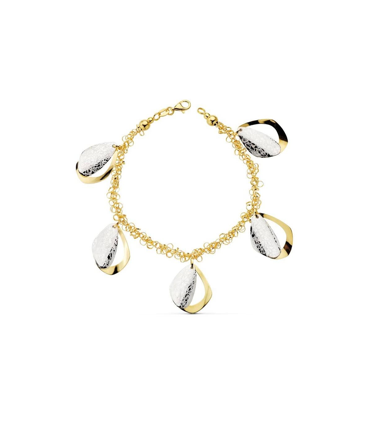 Pulsera de mujer fetiches hojas