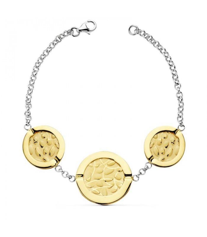 Pulsera con motivos geométricos oro 18k