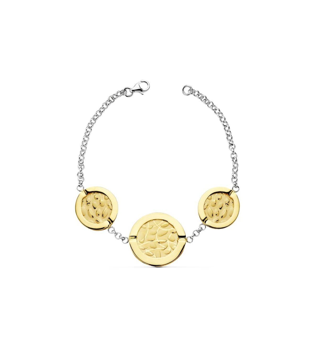 Pulsera con motivos geométricos oro 18k
