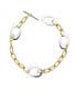 Pulsera eslabones bicolor oro 18k