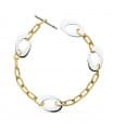 Pulsera bicolor oro 18k Motivos ovalados