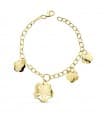 Bracelet or jaune 18k Fleurs hawaïennes
