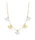 Gargantilla oro bicolor 18ktes Charms Elefantes