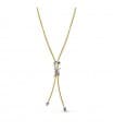 Collier or bicolore 18k Fleur de lys