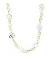 Halskette Damen Blume 750er Gelb-/Weissgold 15000221