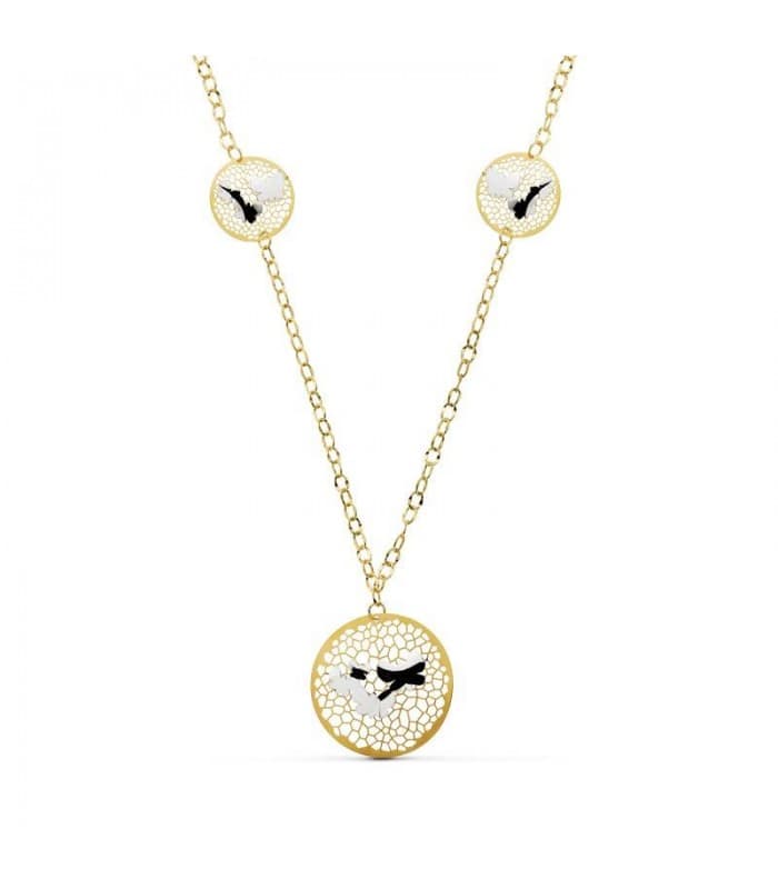 Collar oro mariposas Sweet butterfly