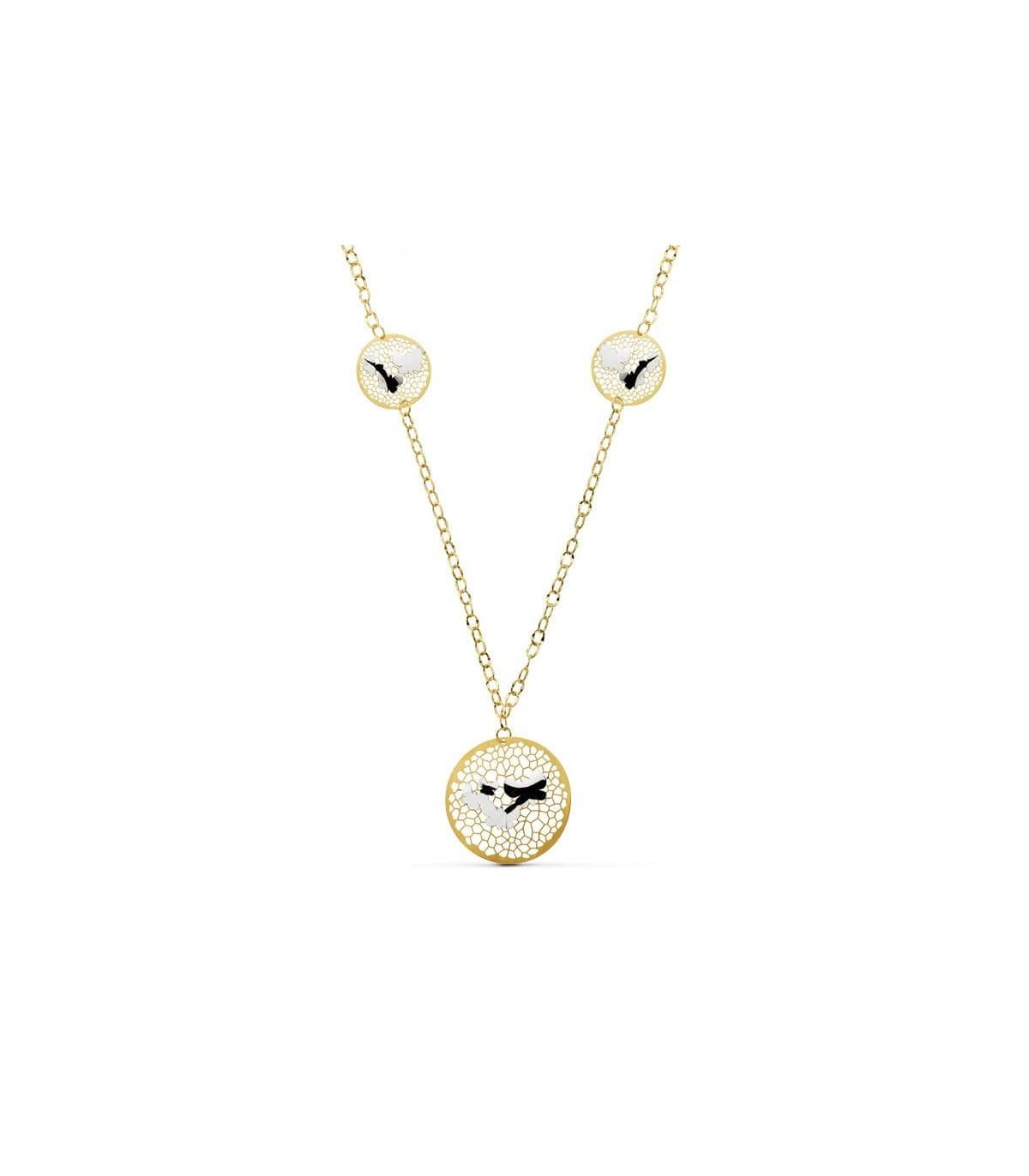 Collier or bicolore 18k Sweet Butterfly