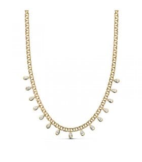 Gargantilla oro amarillo 18k Zircon Tears lágrimas circonitas mujer