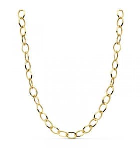 Cadena oro 18k Eslabón oval 45cm Gargantilla collar mujer
