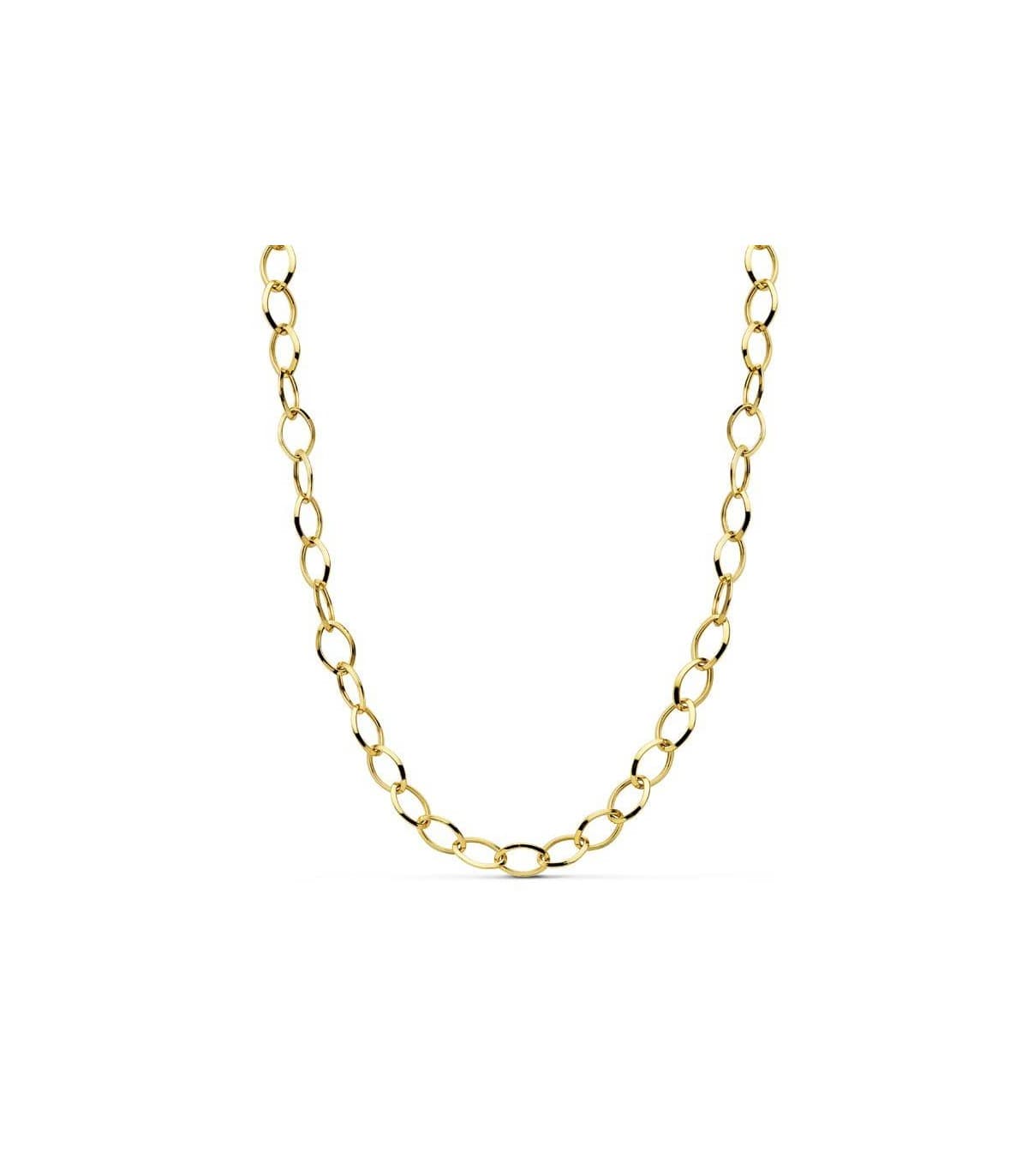Cadena oro 18k Eslabón oval 45cm Gargantilla collar mujer