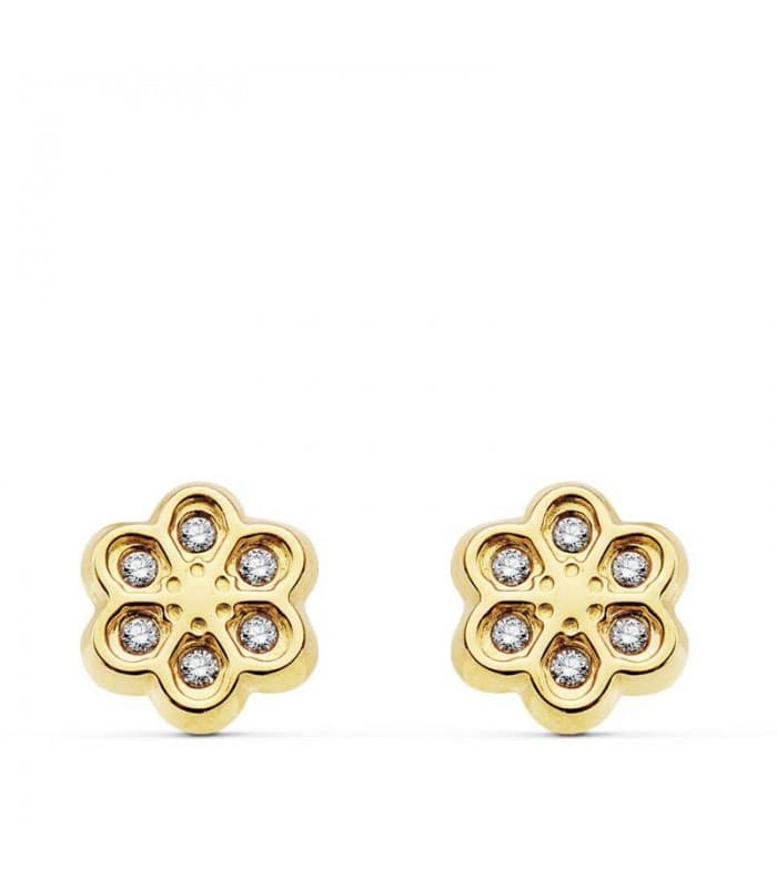 Pendientes de niña oro 18k Olalla margarita