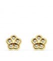 Boucles d'oreilles pour fille or 18k Olalla fleur