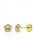 Boucles d'oreilles pour fille or 18k Olalla fleur