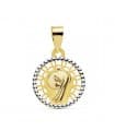 Medalla Virgen Niña oro bicolor 18k 15mm
