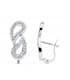 Pendientes Oro blanco 18 ktes circonitas