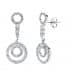 Pendientes Oro blanco 18 ktes largos redondos