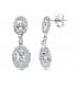 Boucles D'oreilles Or blanc 18 carats Oval. Nancy