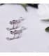 Boucles d'oreilles Or blanc 18 cts pendantes boucle. Bayonne