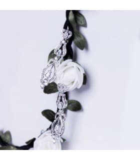 Pendientes Vintage de novia Oro blanco 18 kilates Circonitas.