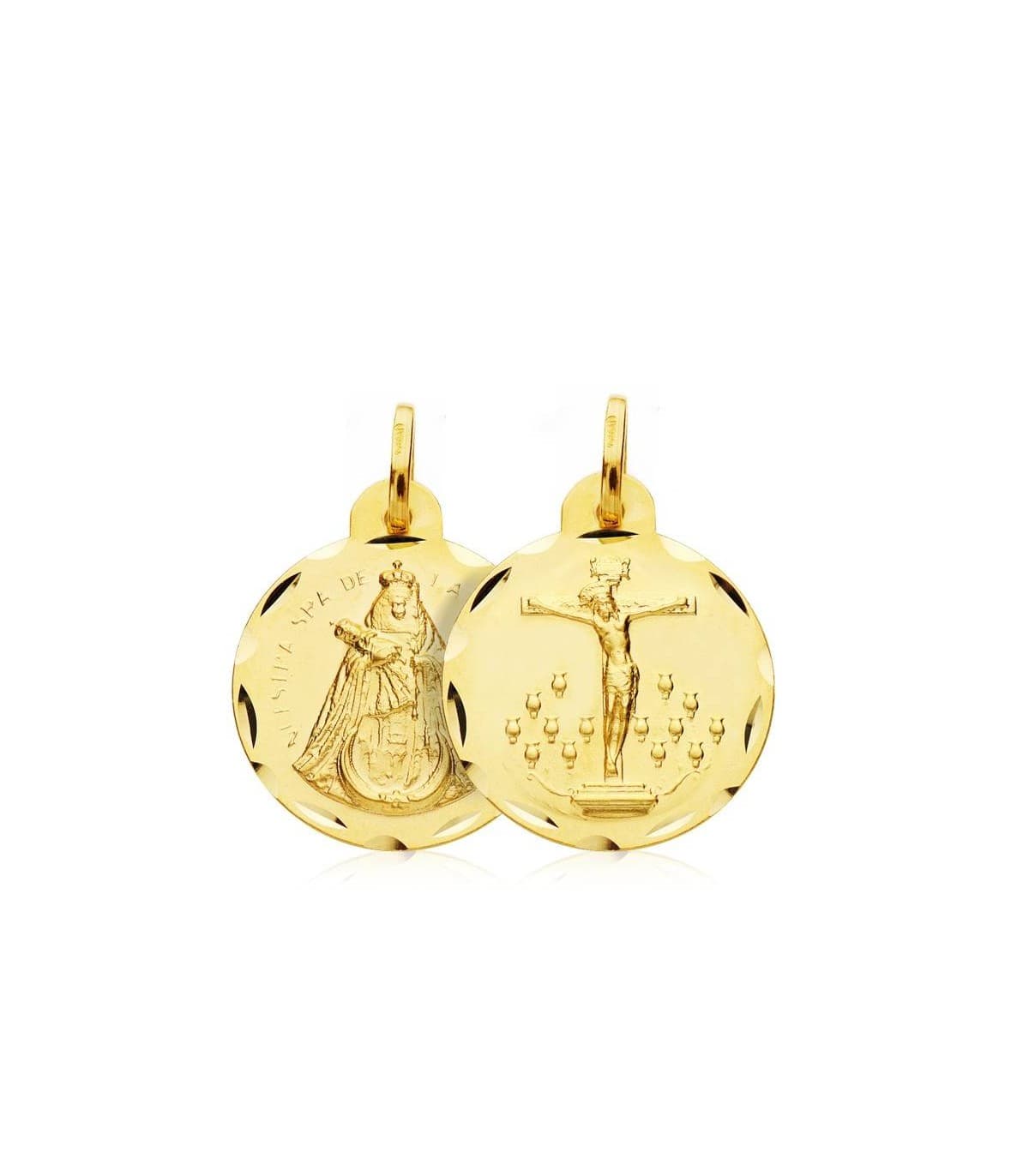 Escapulario Virgen Candelaria Cristo de la Laguna Oro 18k
