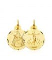 Scapolare Candelaria e Cristo di La Laguna Oro 18kt 16 mm