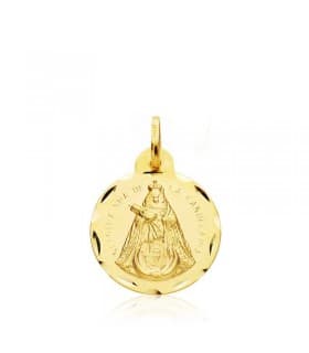 Medalla religiosa Virgen de la Candelaria Oro 18k 16 mm