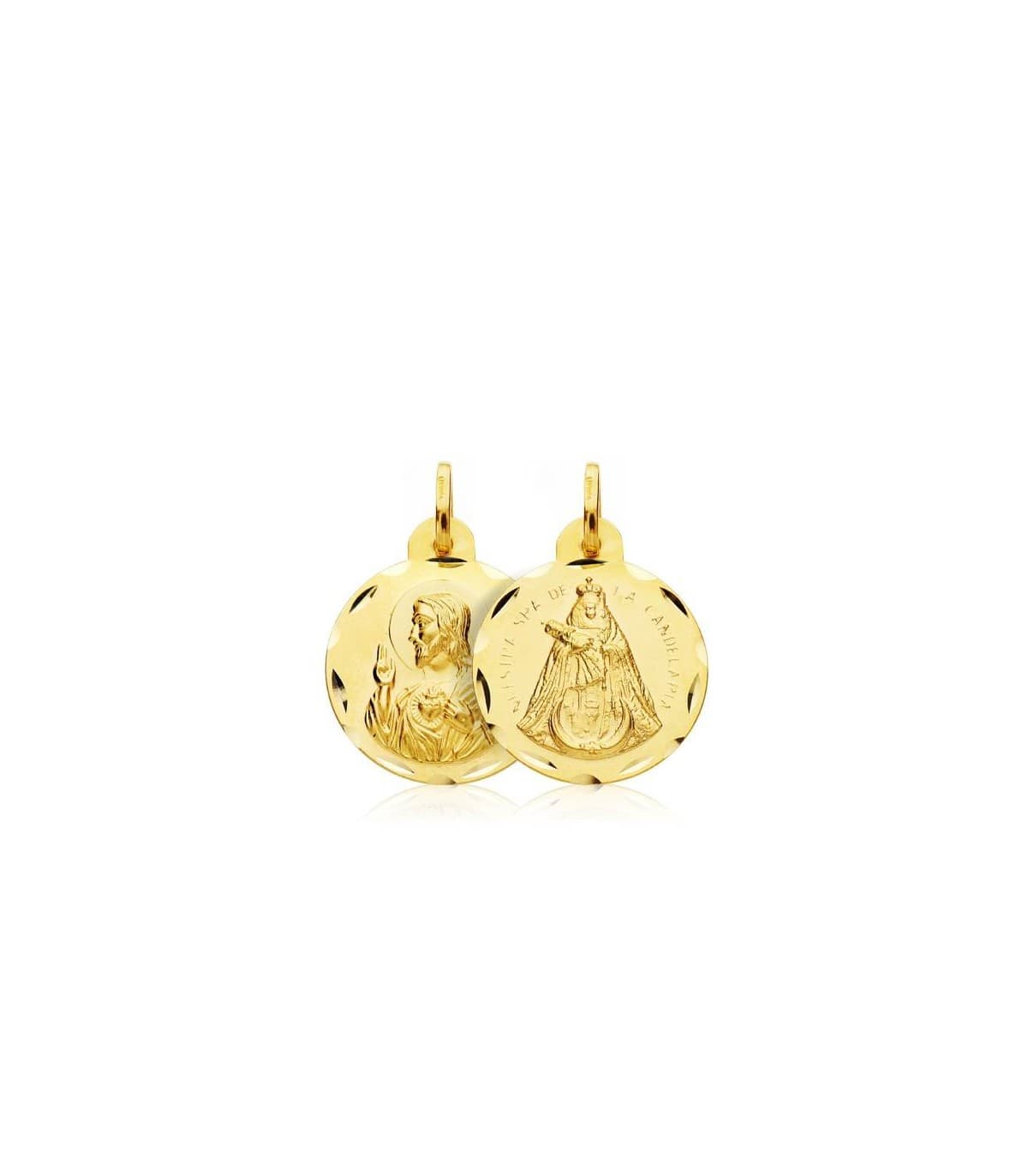 Scapolare Madonna Candelaria Oro 18kt 18 mm