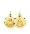 Scapulaire Notre Dame Candelaria et Sacré Coeur de Jésus Or 18K 16 mm